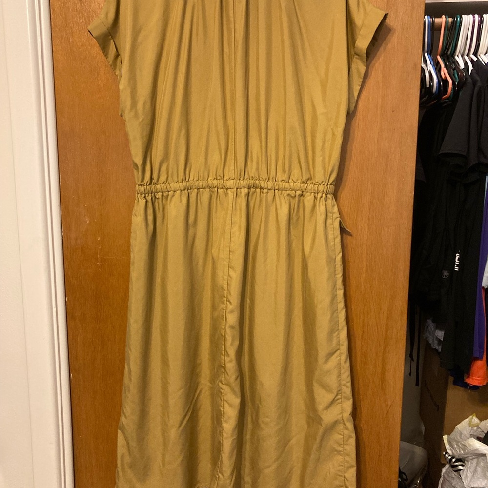 High Waisted Mustard Yellow Dress